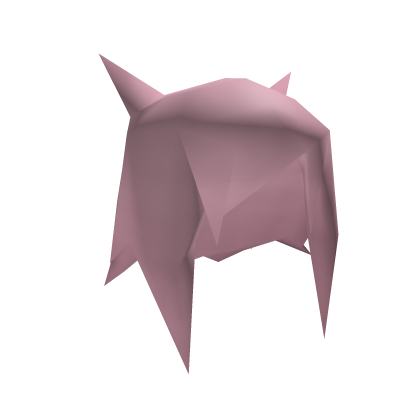 cute low poly horns spikey hair - pink