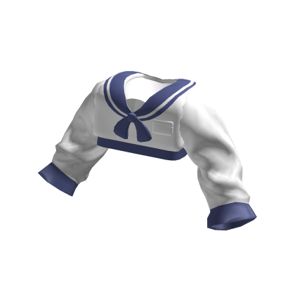 Cute Anime Sailor Sweater in White & Navy Blue thumbnail