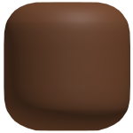 Faceless Dark Brown Head
