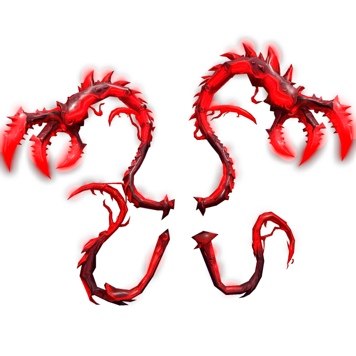 Glowing Cyberpunk Emissive Tentacle Claws (Red)
