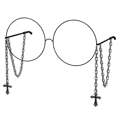 chrome heart big round glasses