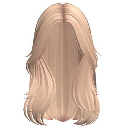 Long Straight Wolfcut Layered Hair (Blonde)