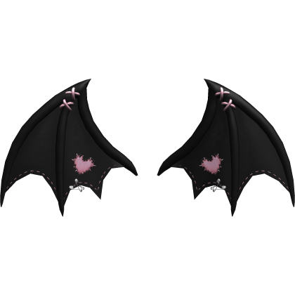 Cute Bat Wings – Black & Pink Roblox item