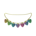 Pastel Rainbow Heart Necklace