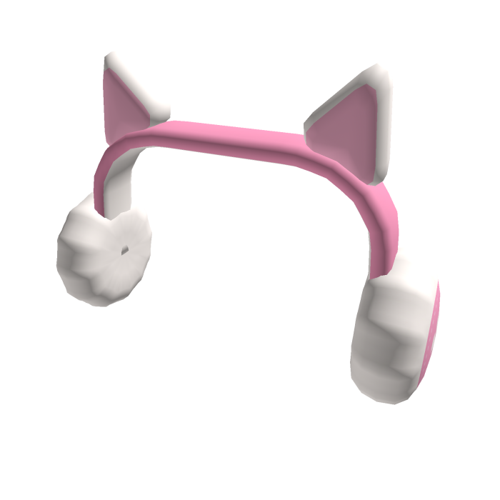 Pink & White Cat Ear Earmuffs