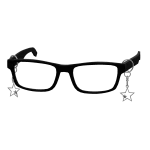 Y2K Star Chain Trendy Low Thin Siren Nerd Glasses