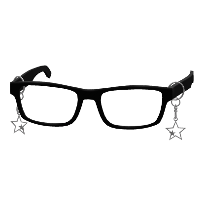 Y2K Star Chain Trendy Low Thin Siren Nerd Glasses Roblox item