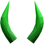 Green Long Shiny Horns