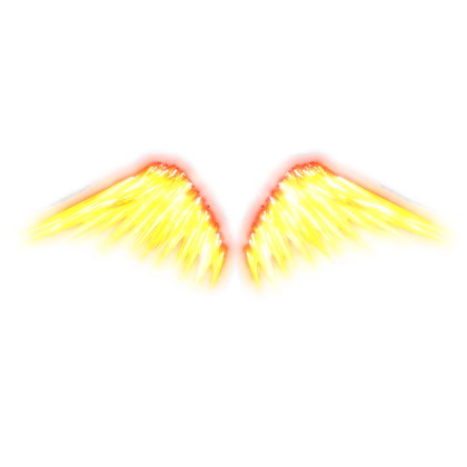 Glowing Fiery Angel Wings