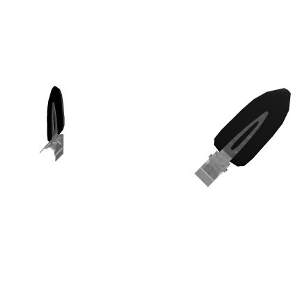 No Crease Hair Clips [Black] Roblox item