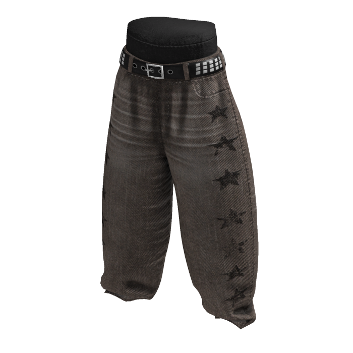 Star Baggy Pants — Brown