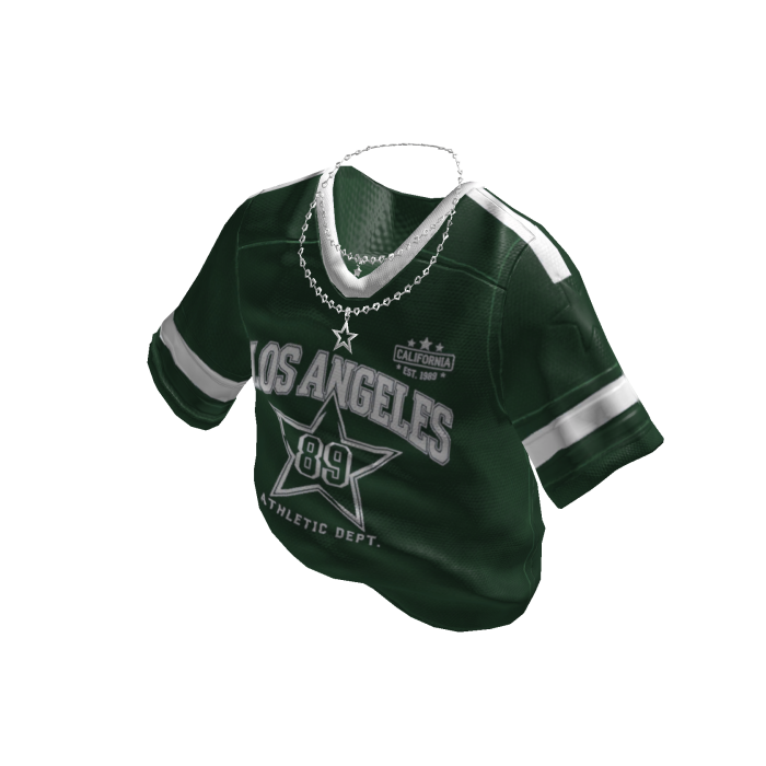 Green Los Angeles Jersey w/ Chain