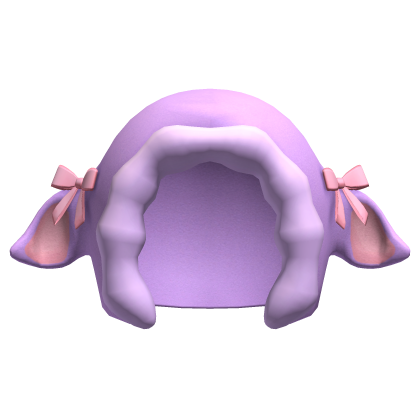 cute purple ribbons lamb sheep hood