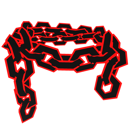 Cartoony Red Chain Necklace thumbnail