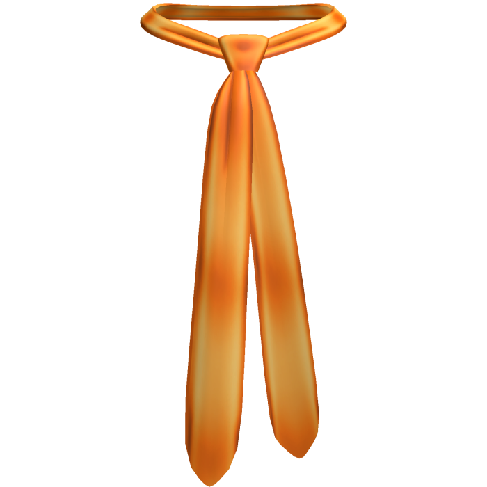 Orange Preppy Kawaii Skinny Tie Necklace