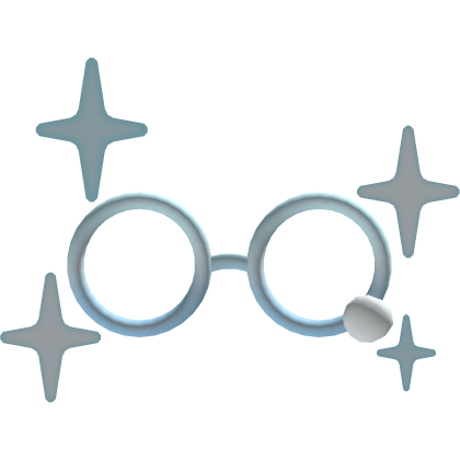 Cute blue glasses with sparkles