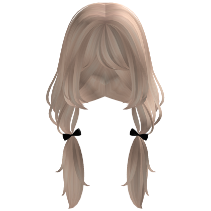 Loose Messy Low Pigtails Blond