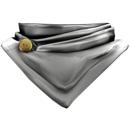 Buttoned White Neck Scarf
