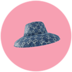 Gucci Denim Wide Brim Hat