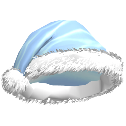 Christmas Fuzzy Soft Blue Santa Hat Roblox item