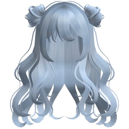 Cute Curly Space Buns (Light Blue) Roblox item