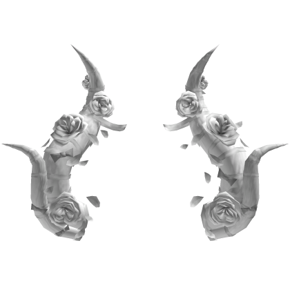 🎃Halloween Gothic Rose Bow Demon Horns White Roblox item