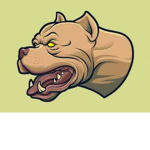 a group of angry pit bulls