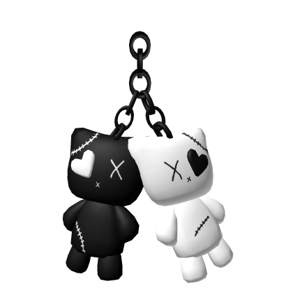 matching emo kitty duel keychain thumbnail