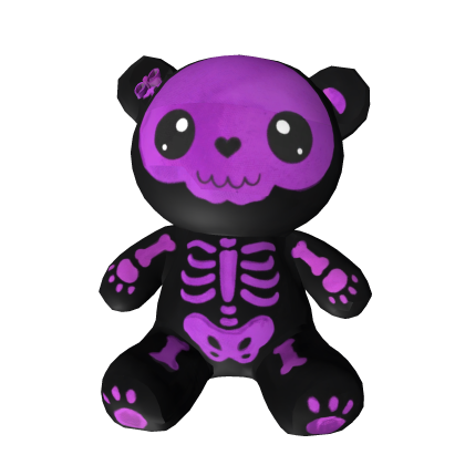 Kawaii skeleton plush purple Roblox item