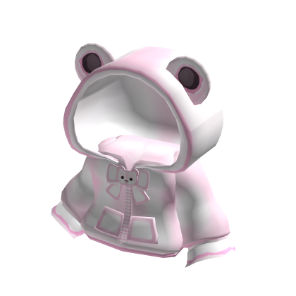 ꒰୨୧꒱ kawaii oversized frog hoodie in baby pink