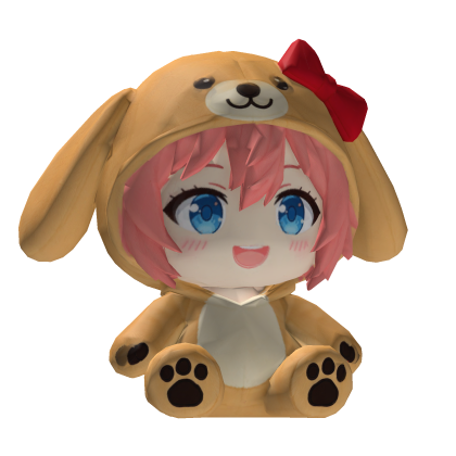 Rosy Puppy Girl Plush (R) Waist