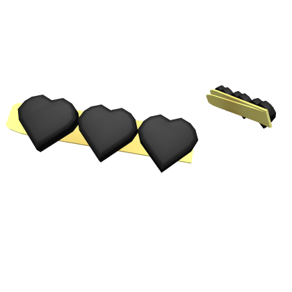 Black Triple Heart Hair Clips Roblox item