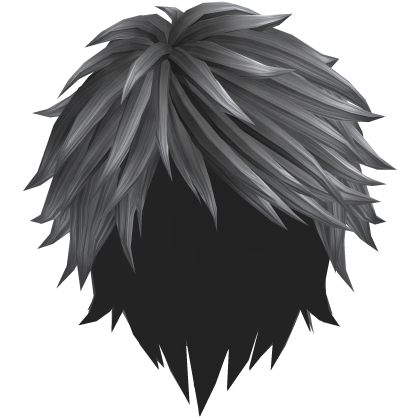 grey parted emo hair