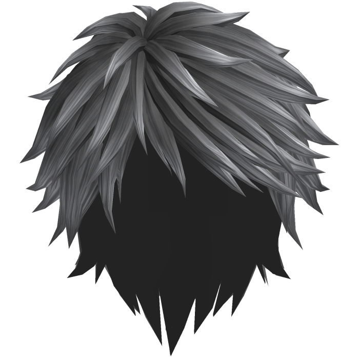 grey parted emo hair