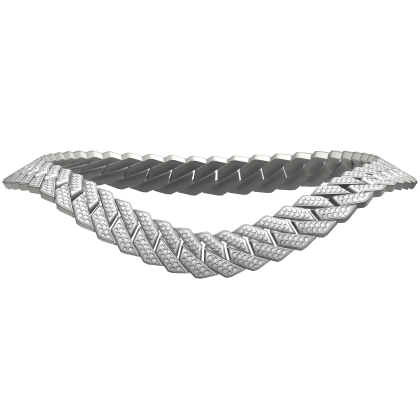 Iced Out Cuban Link Silver Chain Roblox item