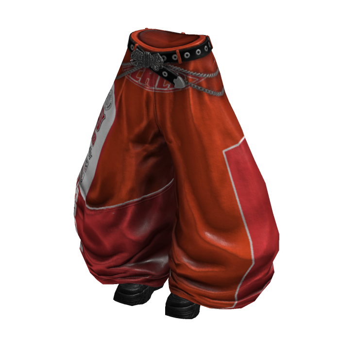 Y2K Racer Girl Pants (Black Orange)