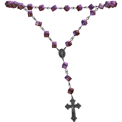 🌷 [blocky] pink y2k emo vkei dice rosary