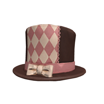 pink and brown bow mini top hat