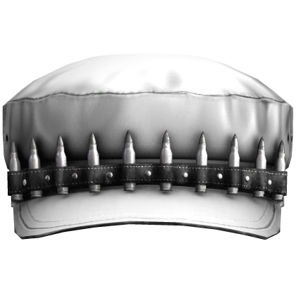 White Bullet Strap Beret Cap Roblox item