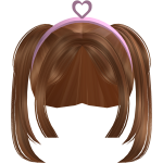 Adorable Ginger Pigtails w Heart Shaped Headband
