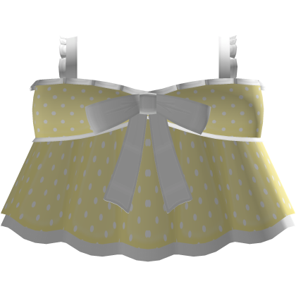 ♡ : cute yellow long polka dot top Roblox item