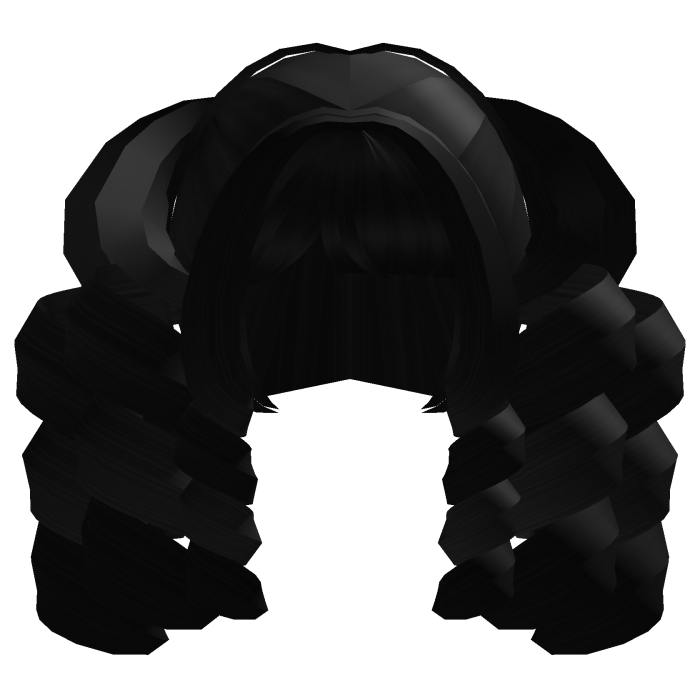 ꒰♡꒱ Cute Gyaru Tweencore Curly Black Pigtails