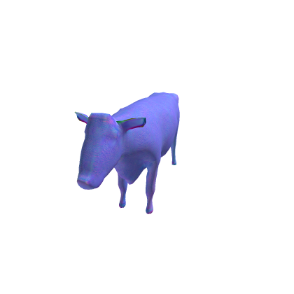 Glitched Cow 3D Model