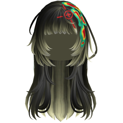 Yellow Heatwave Crosshair Punk Flowy Girl Hair