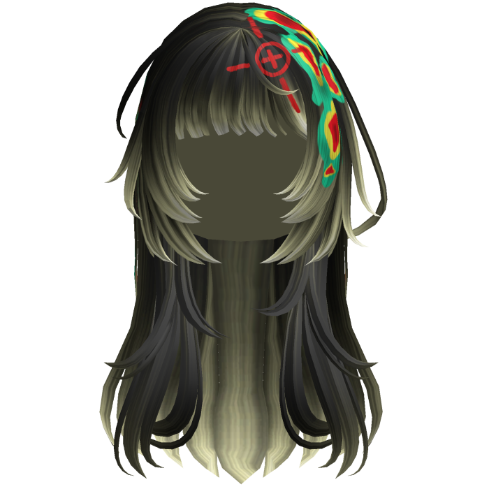 Yellow Heatwave Crosshair Punk Flowy Girl Hair