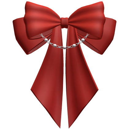 Red Ribbon Hair Bow Roblox item