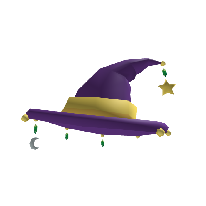 Low Poly Purple & Yellow Witch Hat