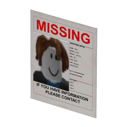 🌈 Missing Noob Poster FIXED Noob NPC KILLER Chi