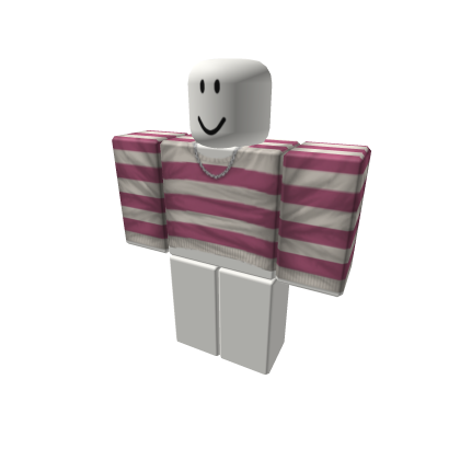 White shirt with pink stripes