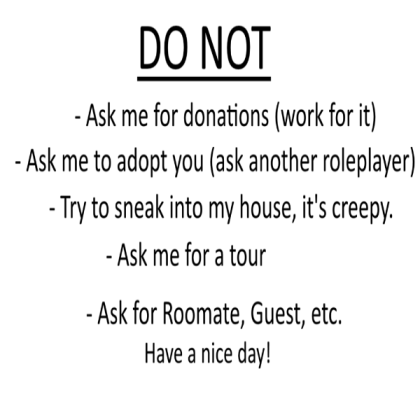 DO NOT sign for bloxburg Roblox decal